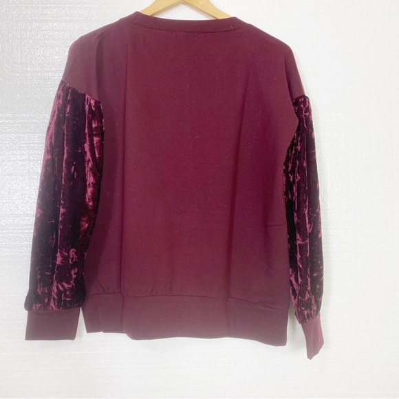 WILLIAM RAST Burgundy Long Sleeve Top Sweats Winter Jewel Neck Top Medium - Picture 7 of 13